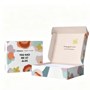 Flat Packed Corrugated Cardboard Foldable Boxes Self Locking Die Cut Design for Garment Shipping Storage Mailing Packages