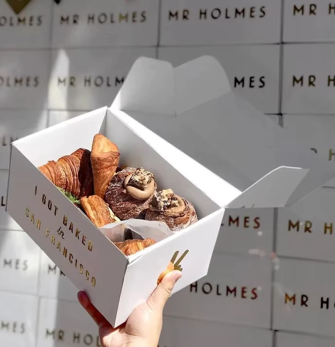 High Quality Custom Printed Donut Cake Cookies Box Luxury Biscuit Gift Food Sweet Pastry Paper Packaging Box