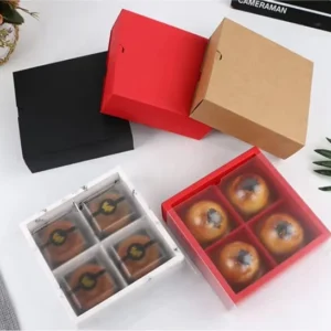 Nuts Chocolate Sweet Food Kraft Paper Food Box with Compartments