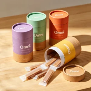 Recyclable Cylinder Food Grade Round Box Tea Gift Packaging Cardboard Box Cylindrical Shape Paper Solid Drinks Tube Box