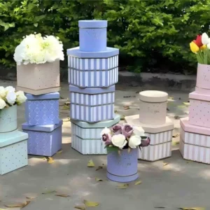 Wedding Decoration Party Supplies Gift Package Box Large Rigid Flower Box Square Matt Lamination Coated Handmade UV Embossing